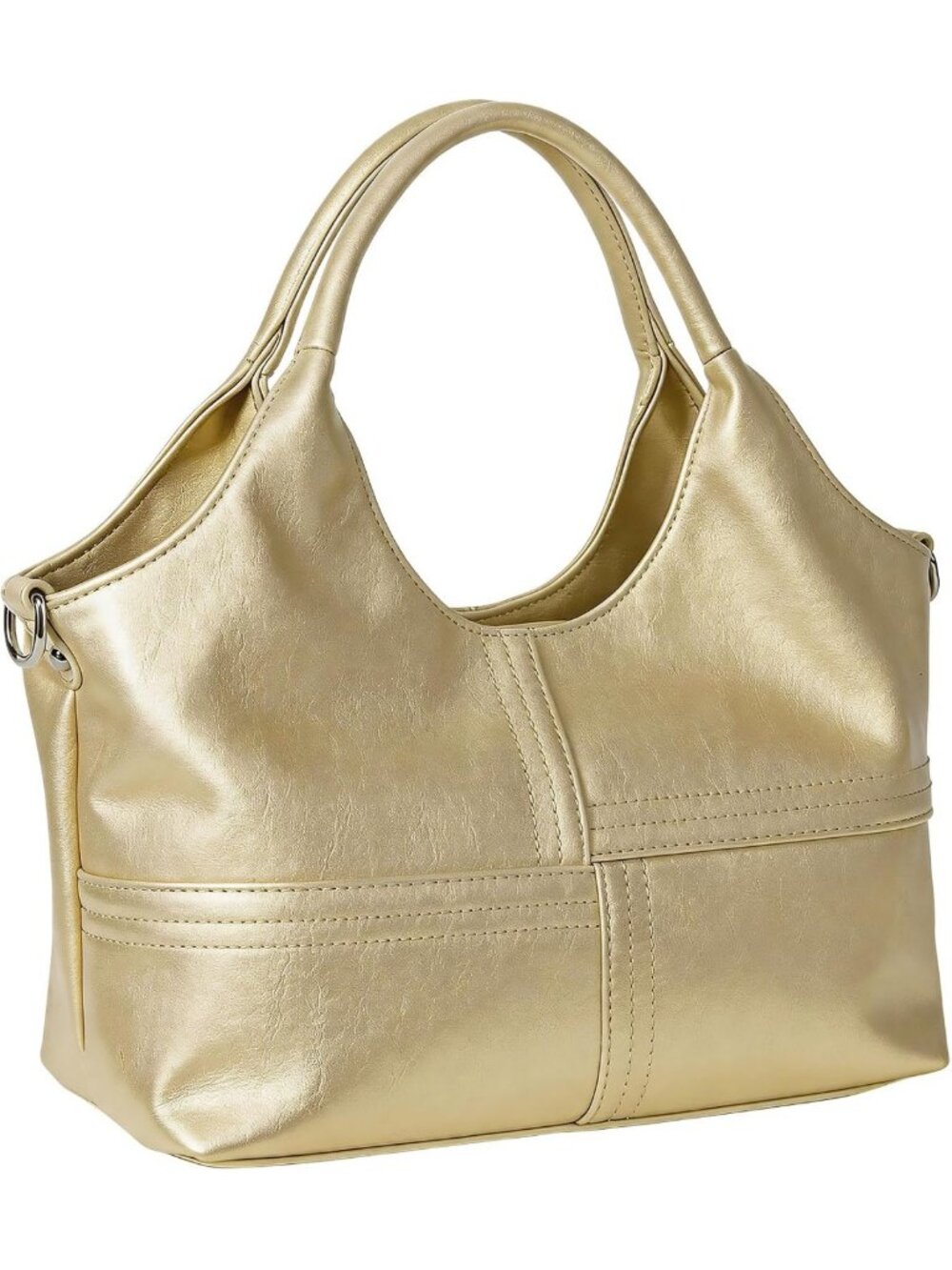 Stylish Medium Vegan Leather Tote Bags for Women, Detachable Satchel Strap, Hobo